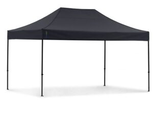 Faltpavillion/Zelt 3x4,5m Schwarz inkl. Seitenteile und Erdanker